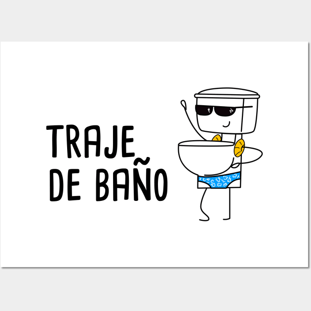 Traje de Bano - Spanish Puns Collection Wall Art by Soncamrisas